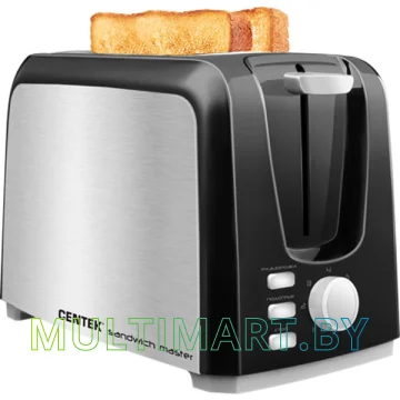 Тостер CENTEK CT-1429 (черный/серебристый)